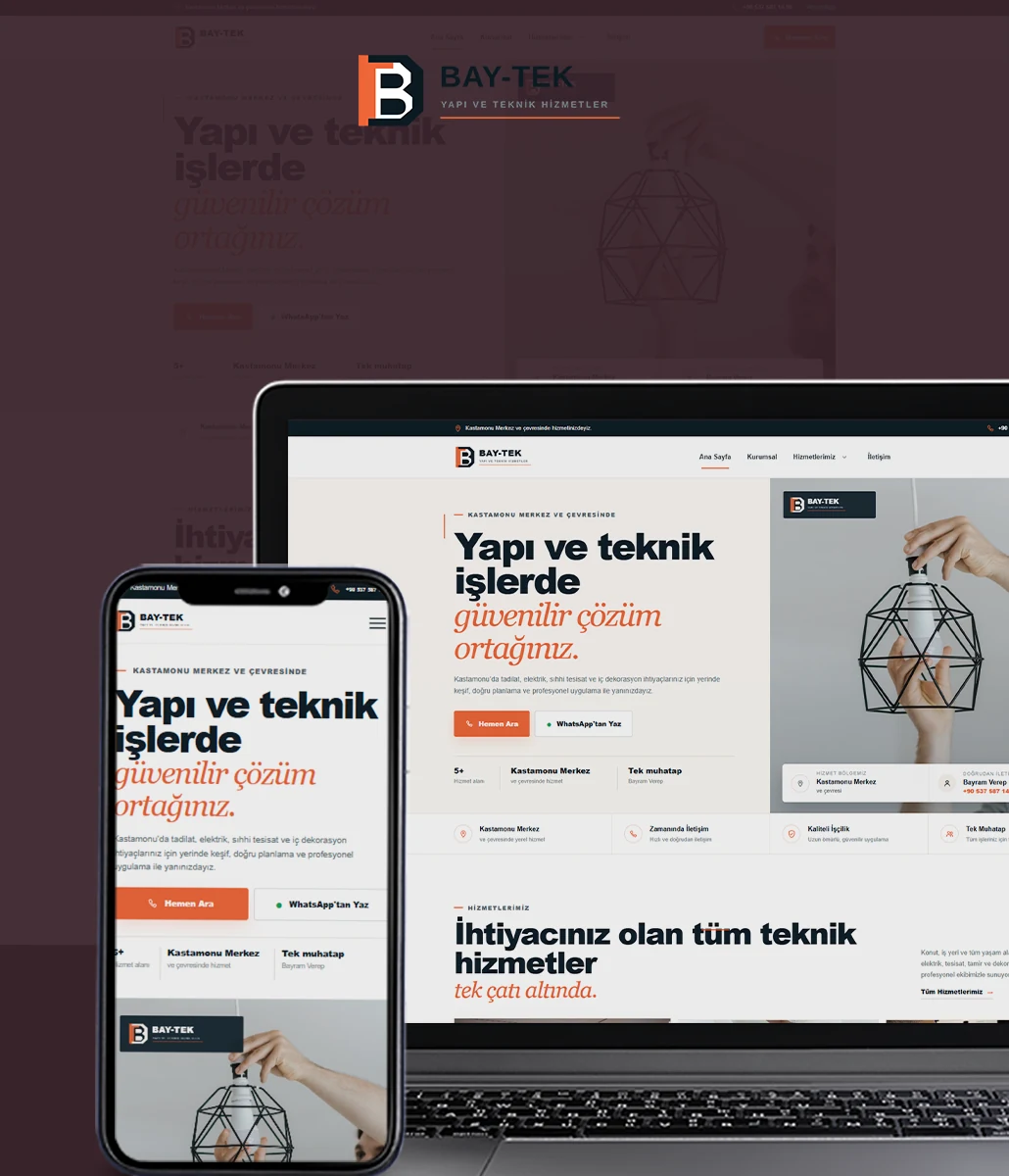 BAY-TEK Yapı ve Teknik Hizmetler — Custom Web Tasarım