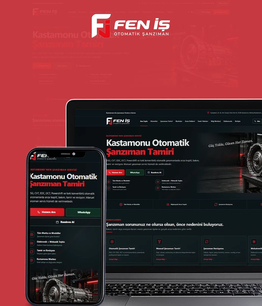Fen-İş Otomatik Şanzıman — Yerel SEO Custom Web Sitesi