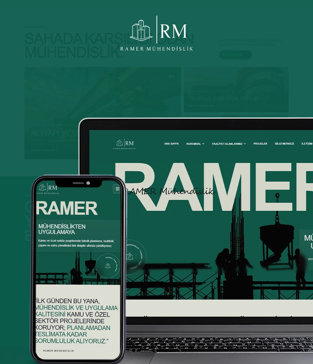 Ramer Mühendislik — Custom Kurumsal Web Sitesi