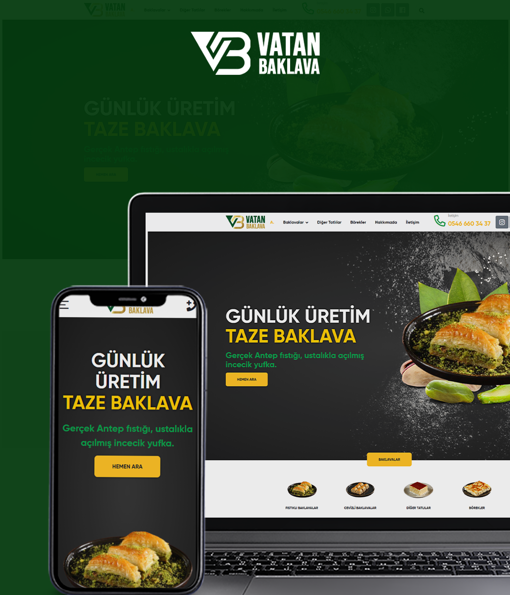 Vatan Baklava Web Design