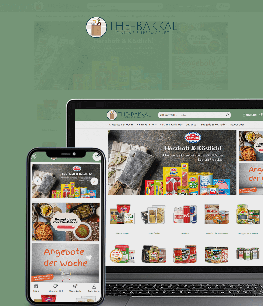 The Bakkal e-ticaret web tasarım projesi