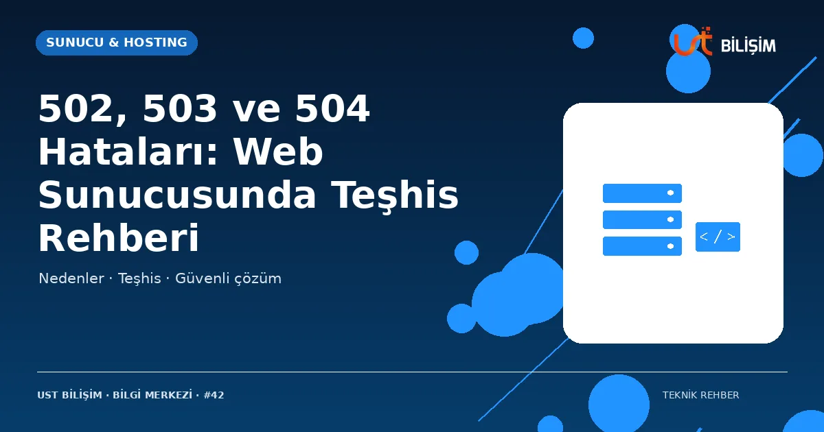 502, 503 ve 504 Hataları: Web Sunucusunda Teşhis Rehberi