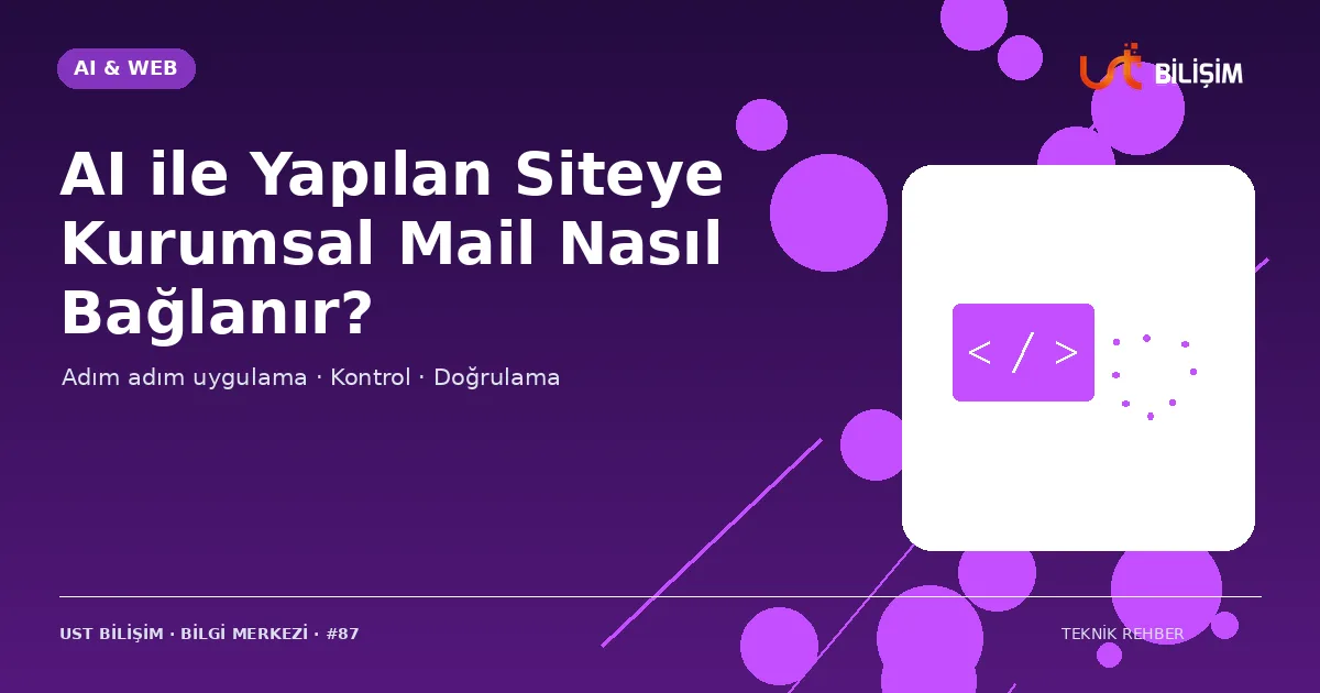 AI ile Yapılan Siteye Kurumsal Mail Nasıl Bağlanır?