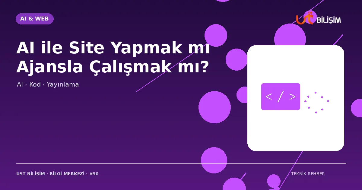 AI ile Site Yapmak mı Ajansla Çalışmak mı?
