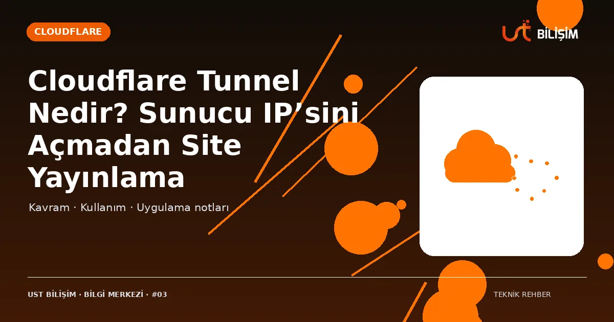 Cloudflare Tunnel Nedir? Sunucu IP’sini Açmadan Site Yayınlama