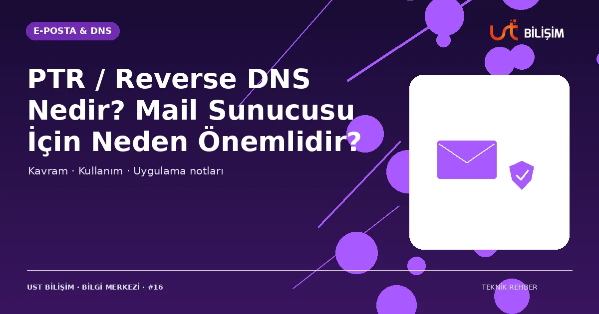 PTR / Reverse DNS Nedir? Mail Sunucusu İçin Neden Önemlidir?