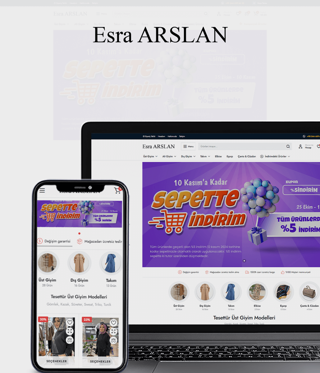 Esra Arslan Tesettur — E-commerce Web Design