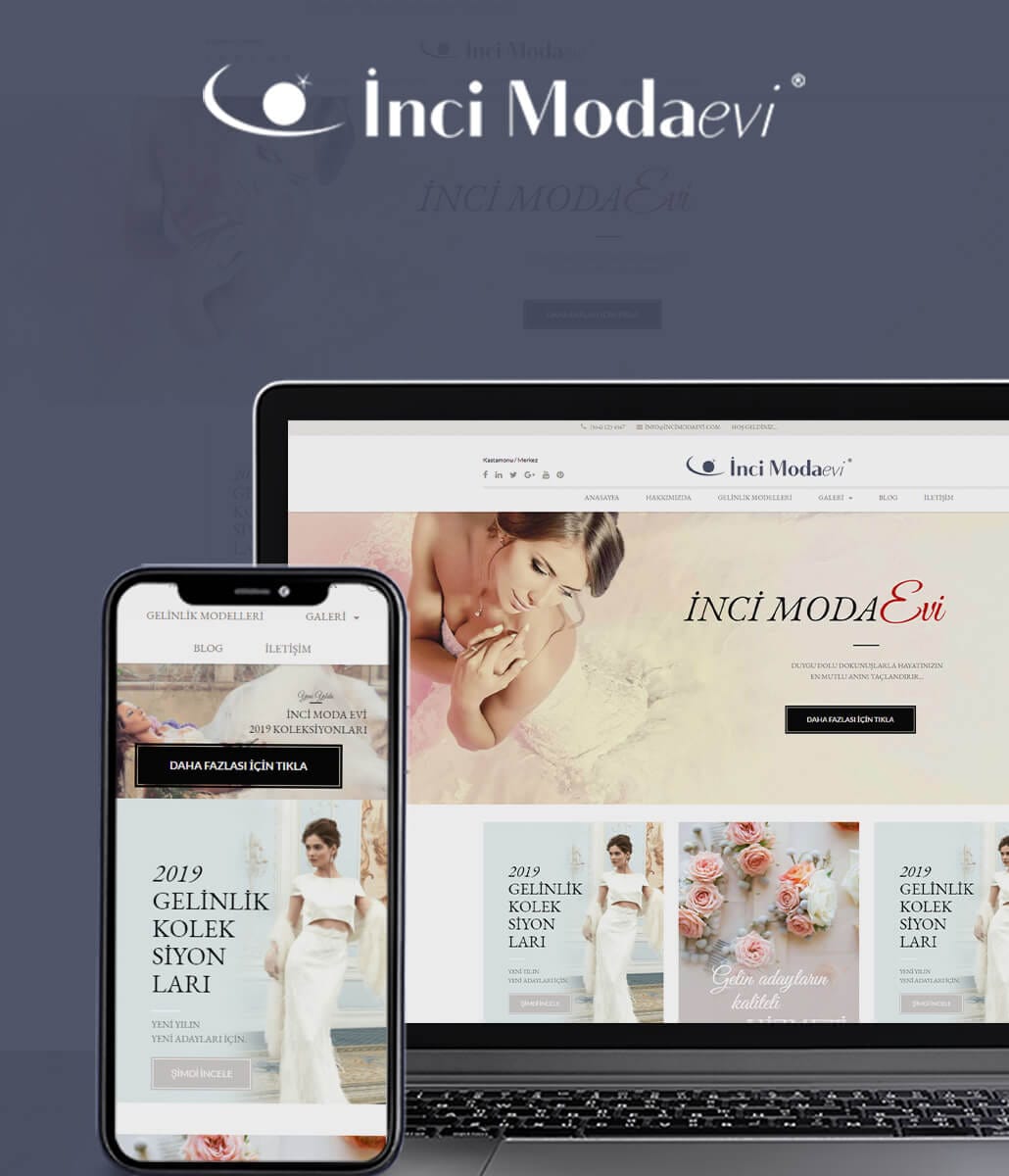 İnci Moda Evi — Web Design