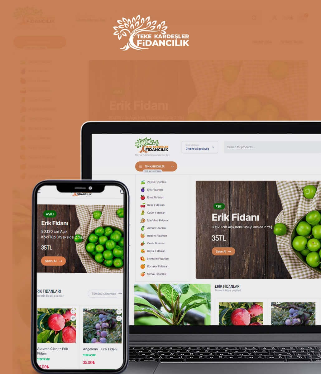 Teke Kardeşler Fidancılık — E-commerce Website