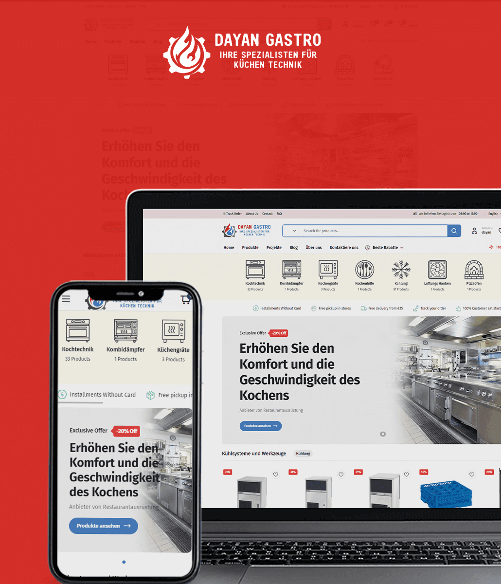 Dayan Gastro — E-commerce Web Design