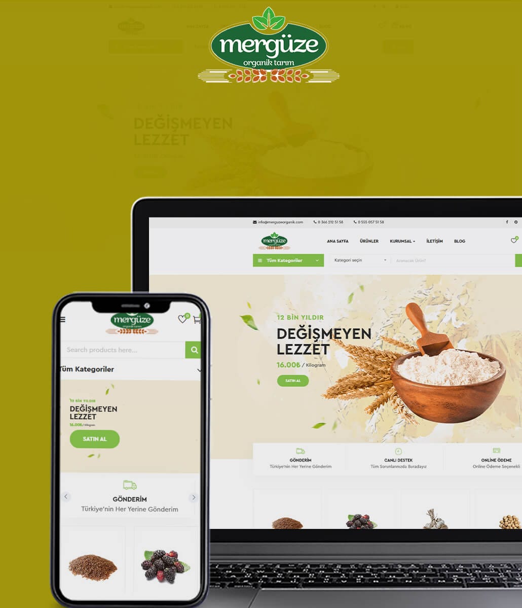 Mergüze Organik — E-commerce Web Design