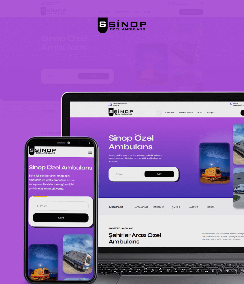 Sinop Özel Ambulans — Web Design