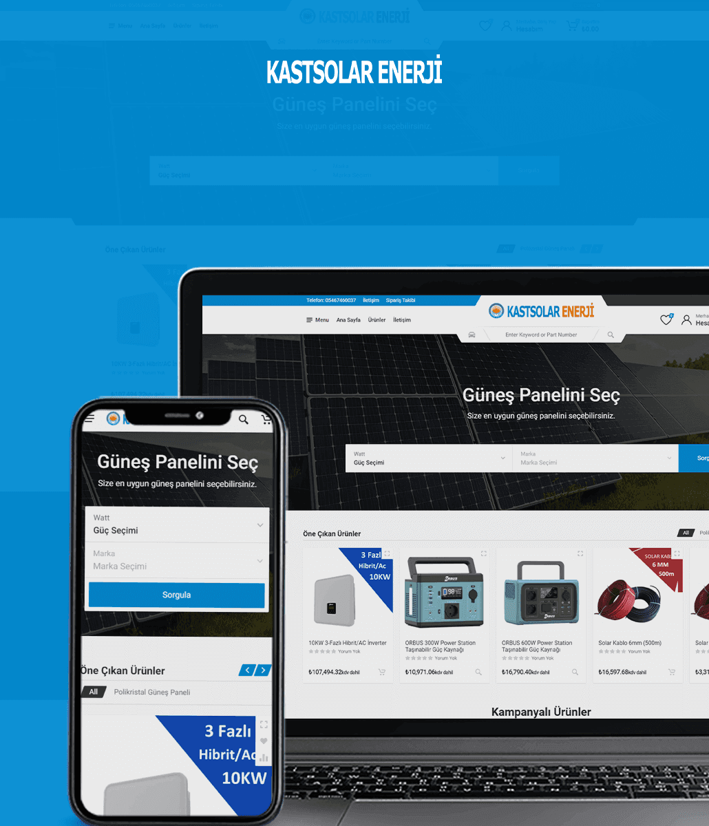 Solar Panels — E-commerce Web Design