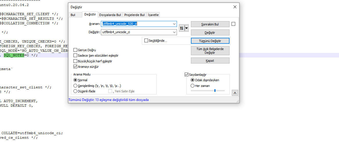 Solution for ERROR 1273 (HY000): Unknown collation: utf8mb4_unicode_520_ci